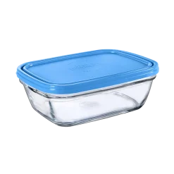 New Freshbox - Boite de conservation rectangulaire couvercle bleu 1,1L Boîtes Rectangulaires