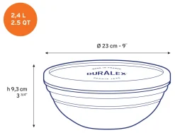 Clearance Freshbox - Boite de conservation ronde couvercle bleu 2,4L Boîtes Rondes
