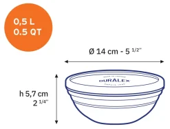 Discount Freshbox - Boite de conservation ronde couvercle bleu 50cl Professionnels De La Restauration|Boîtes Rondes