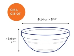 New Le Gigogne - Saladier en verre transparent 50 cl - 14 cm Professionnels De La Restauration|Saladiers