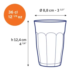 New Le Picardie - Verre à eau - Bleu Marine - 36cl Professionnels De La Restauration|Verres À Bière