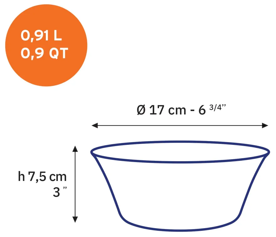 Outlet Lys - Saladier en verre - Sépia - 17cm - 91cl Professionnels De La Restauration|Saladiers