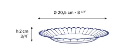 Discount Picardie - Assiettes à dessert x6 - Bleu Marine - 20,5cm Professionnels De La Restauration|Assiettes