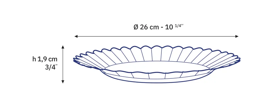 Hot Picardie - Assiettes x6 - 26cm - Vermeil Professionnels De La Restauration|Assiettes